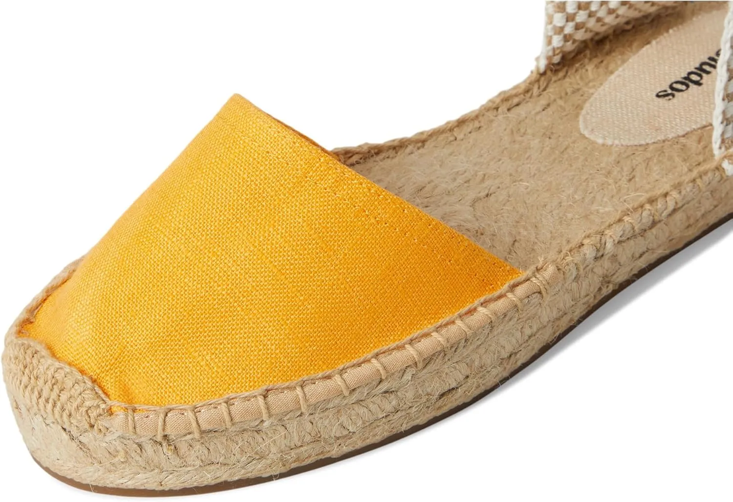 Soludos Women's Linen Lauren Lace-up Flat Sandal
