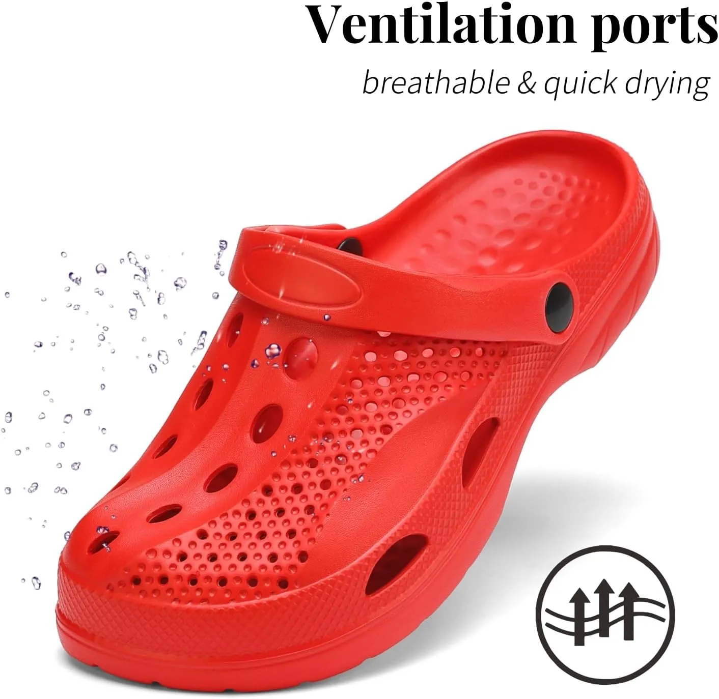 SOSOWHLTE Men's Women's Arch Support Clogs,Unisex Garden Shoes Comfortable Slip-on Outdoor Sandals Slippers for Beach Casual