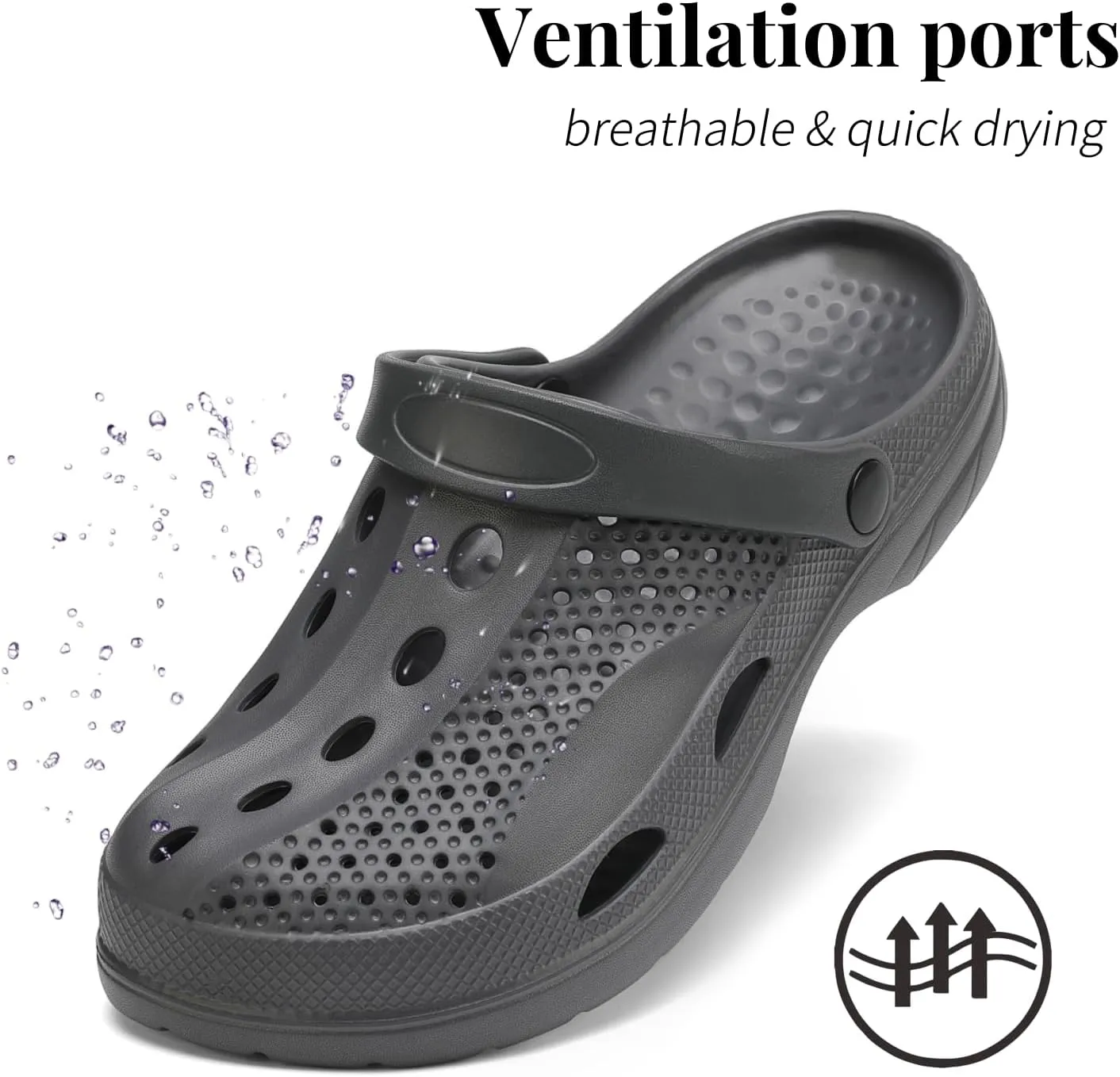 SOSOWHLTE Men's Women's Arch Support Clogs,Unisex Garden Shoes Comfortable Slip-on Outdoor Sandals Slippers for Beach Casual