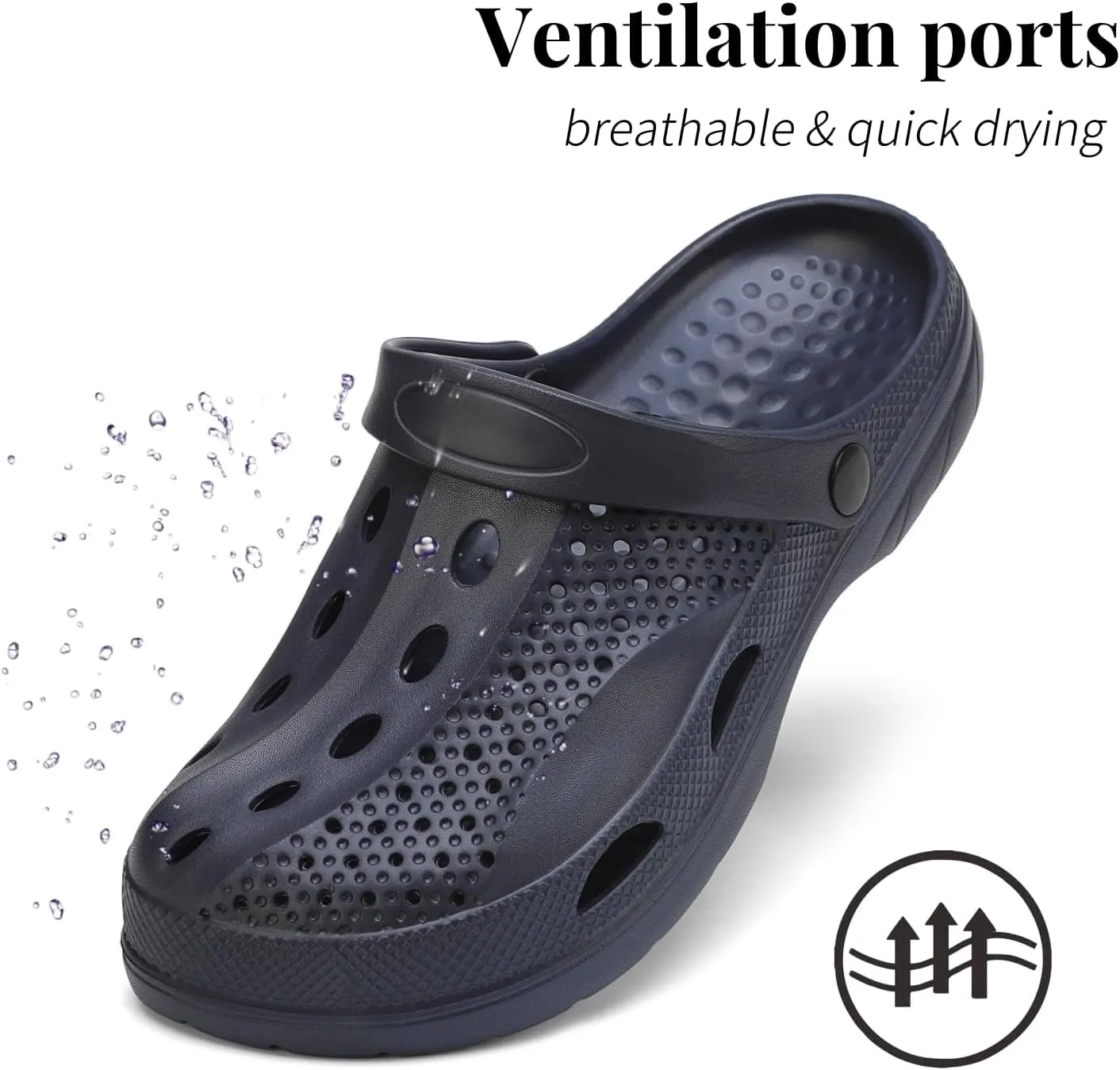 SOSOWHLTE Men's Women's Arch Support Clogs,Unisex Garden Shoes Comfortable Slip-on Outdoor Sandals Slippers for Beach Casual