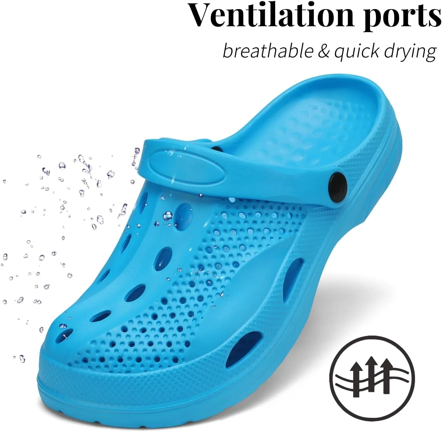 SOSOWHLTE Men's Women's Arch Support Clogs,Unisex Garden Shoes Comfortable Slip-on Outdoor Sandals Slippers for Beach Casual