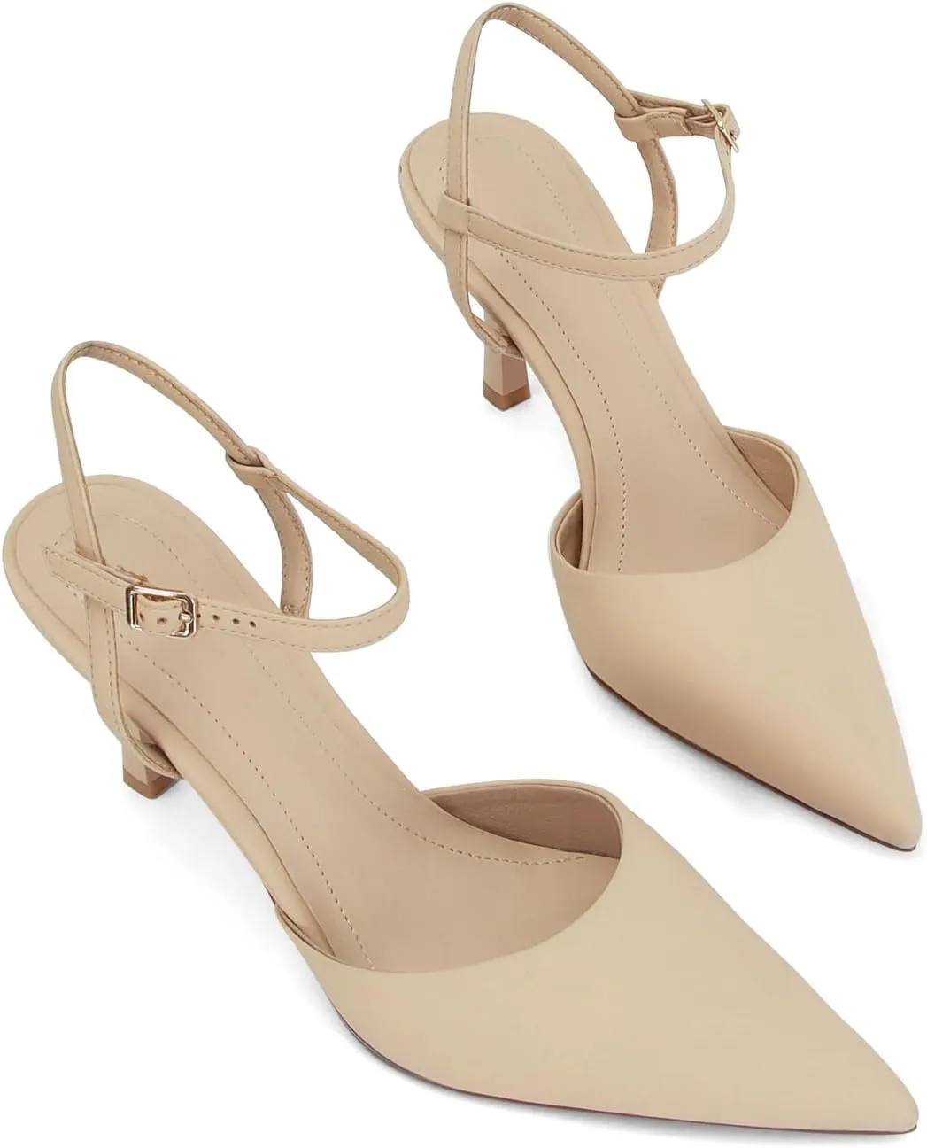 SOVANYOU Women's Pumps Closed Pointed Toe Heels for Women Ankle Strap Sexy Stiletto High Heels Wedding Party Dress Shoes