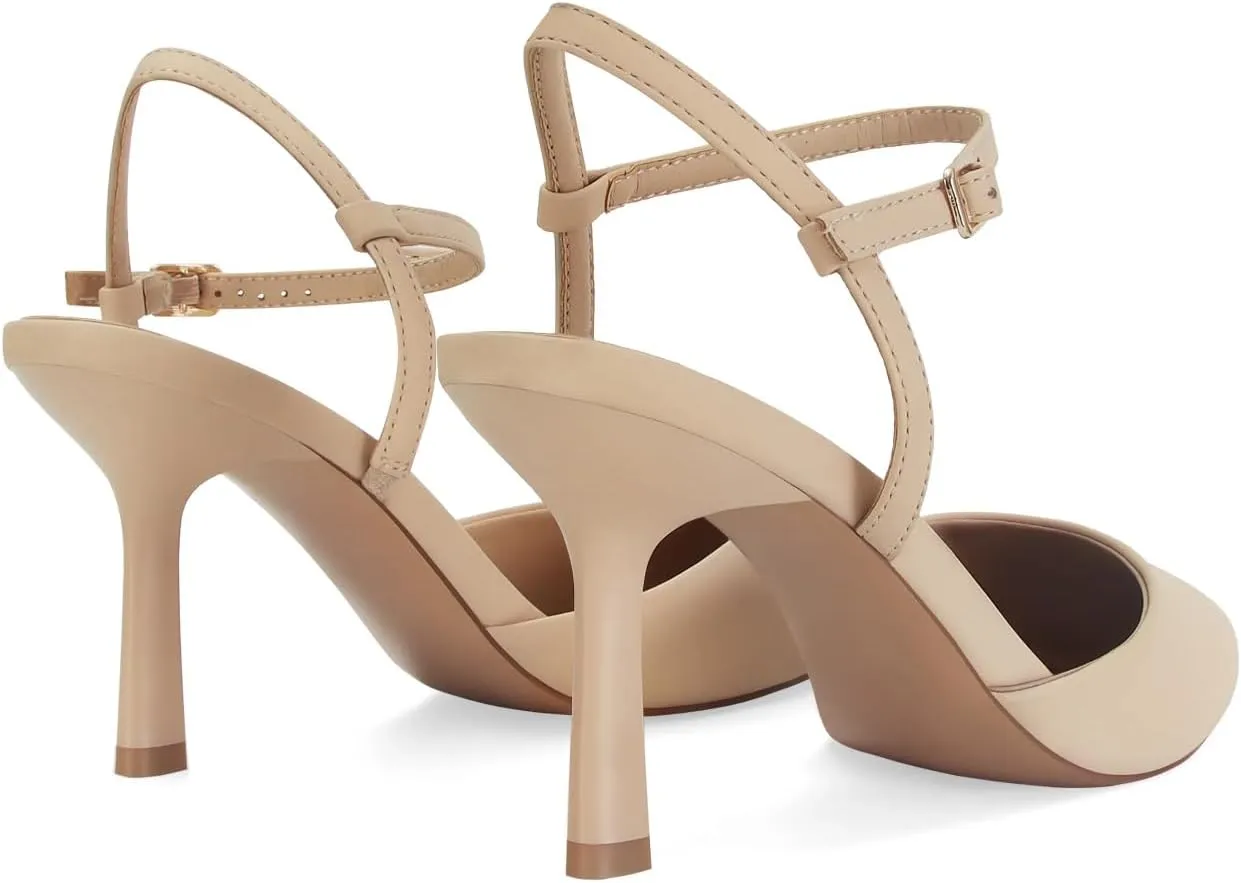 SOVANYOU Women's Pumps Closed Pointed Toe Heels for Women Ankle Strap Sexy Stiletto High Heels Wedding Party Dress Shoes