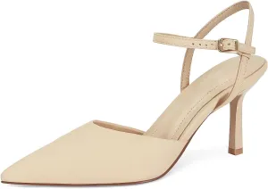 SOVANYOU Women's Pumps Closed Pointed Toe Heels for Women Ankle Strap Sexy Stiletto High Heels Wedding Party Dress Shoes