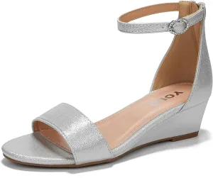 Sparkling Silver Toddler Heel Dress Shoes for Stylish Little Girls, 3 Big Kid
