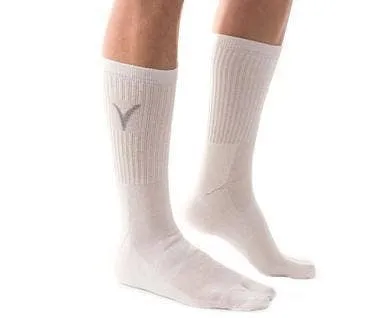Split Toe Thicker White Crew Flip-Flop Tabi Big Toe Socks