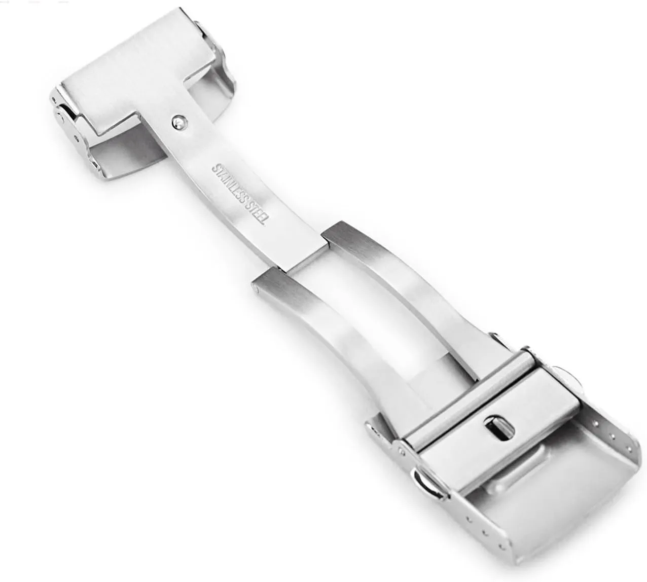 Stainless Steel Watchband Buckle Fit For Seiko Watch Clasp 18/20/22/24mm Soild Cast Button Fit For Citizen Diver Clasp Watch Accessories