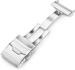 Stainless Steel Watchband Buckle Fit For Seiko Watch Clasp 18/20/22/24mm Soild Cast Button Fit For Citizen Diver Clasp Watch Accessories