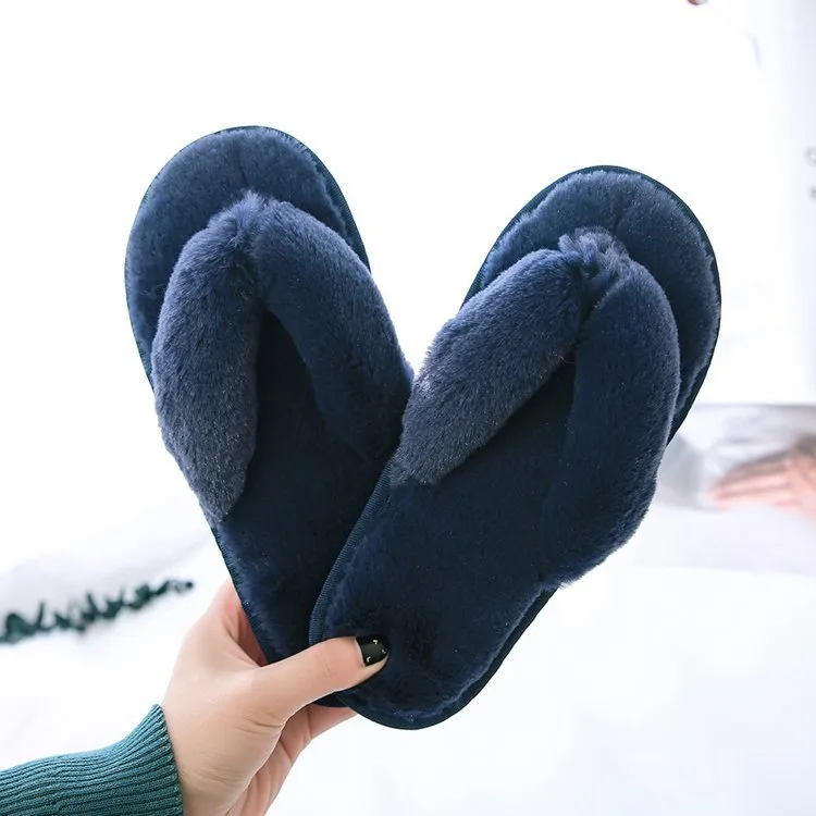 Step Into Luxury with Plush Flip-Flop Slippers!