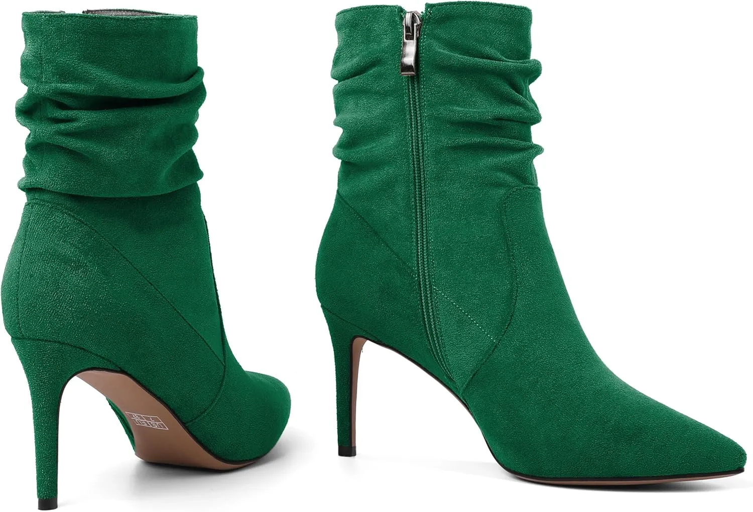 Stiletto High Heel Boots for Women Slouchy Boots Pointed Toe Boots for Work Formal 3.4 Inch Stylish Trendy Ankle Boots