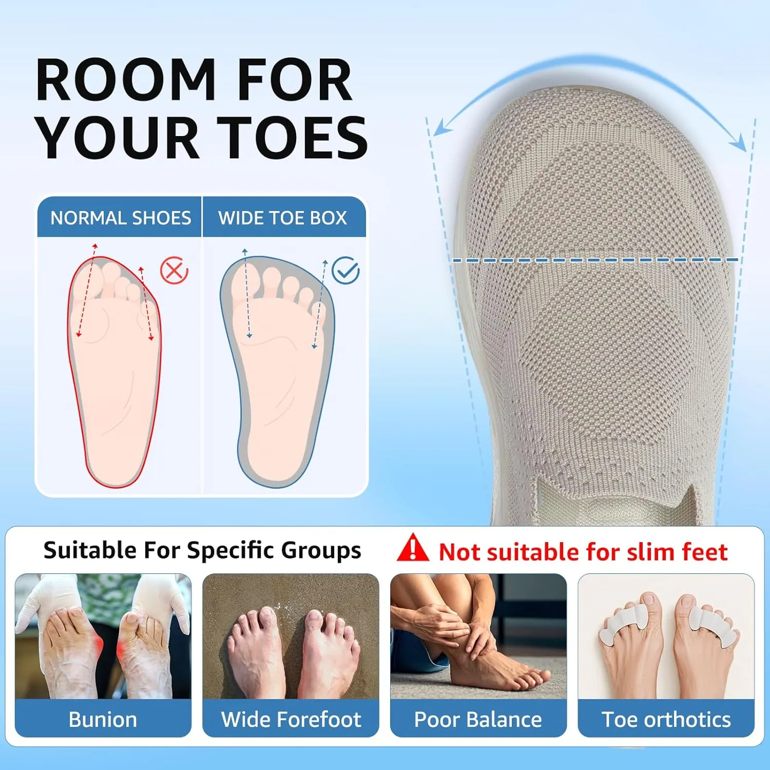 STQ Slip on Sneakers Women Walking Shoes with Arch Support Comfortable Non-Slip Nurse Shoes