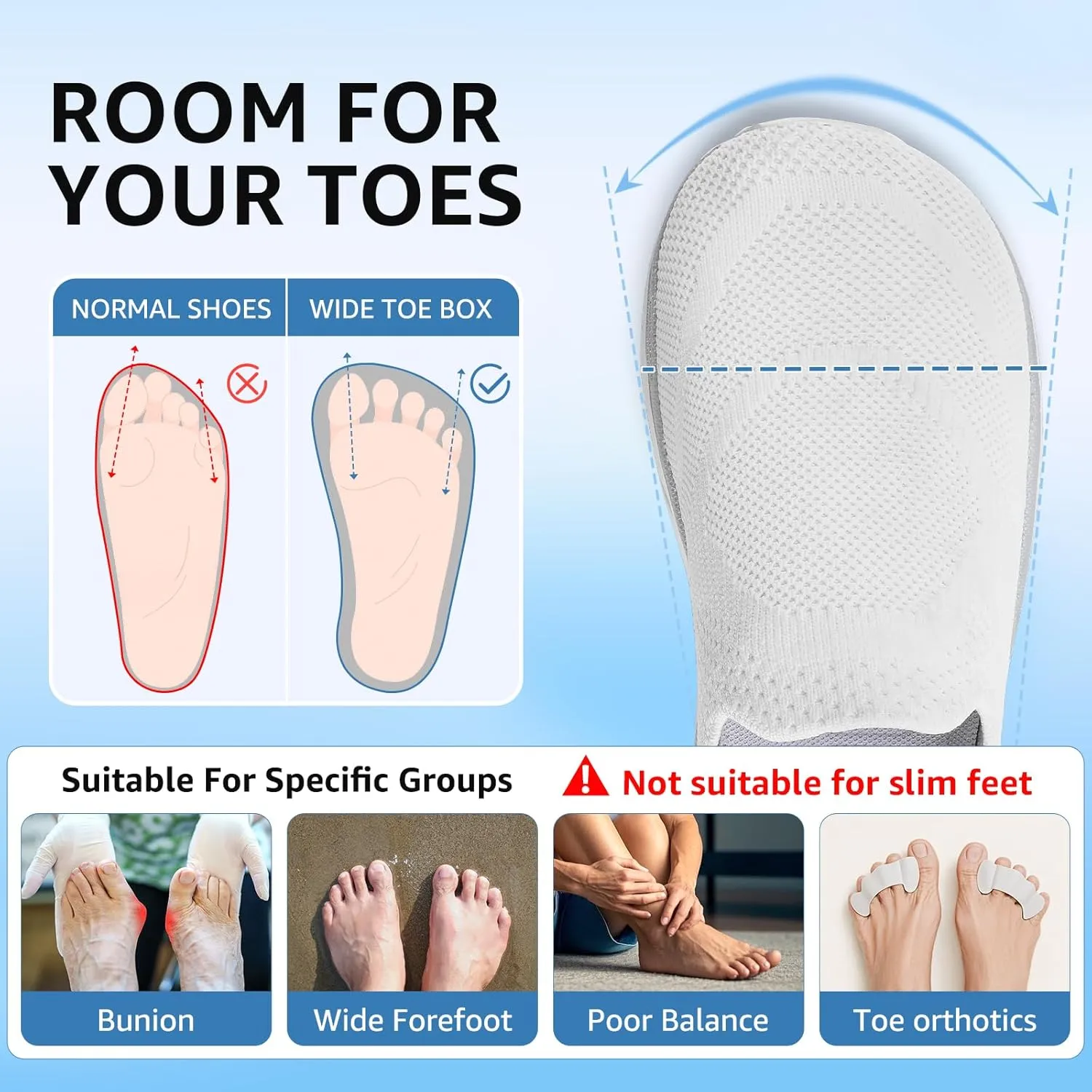 STQ Slip on Sneakers Women Walking Shoes with Arch Support Comfortable Non-Slip Nurse Shoes