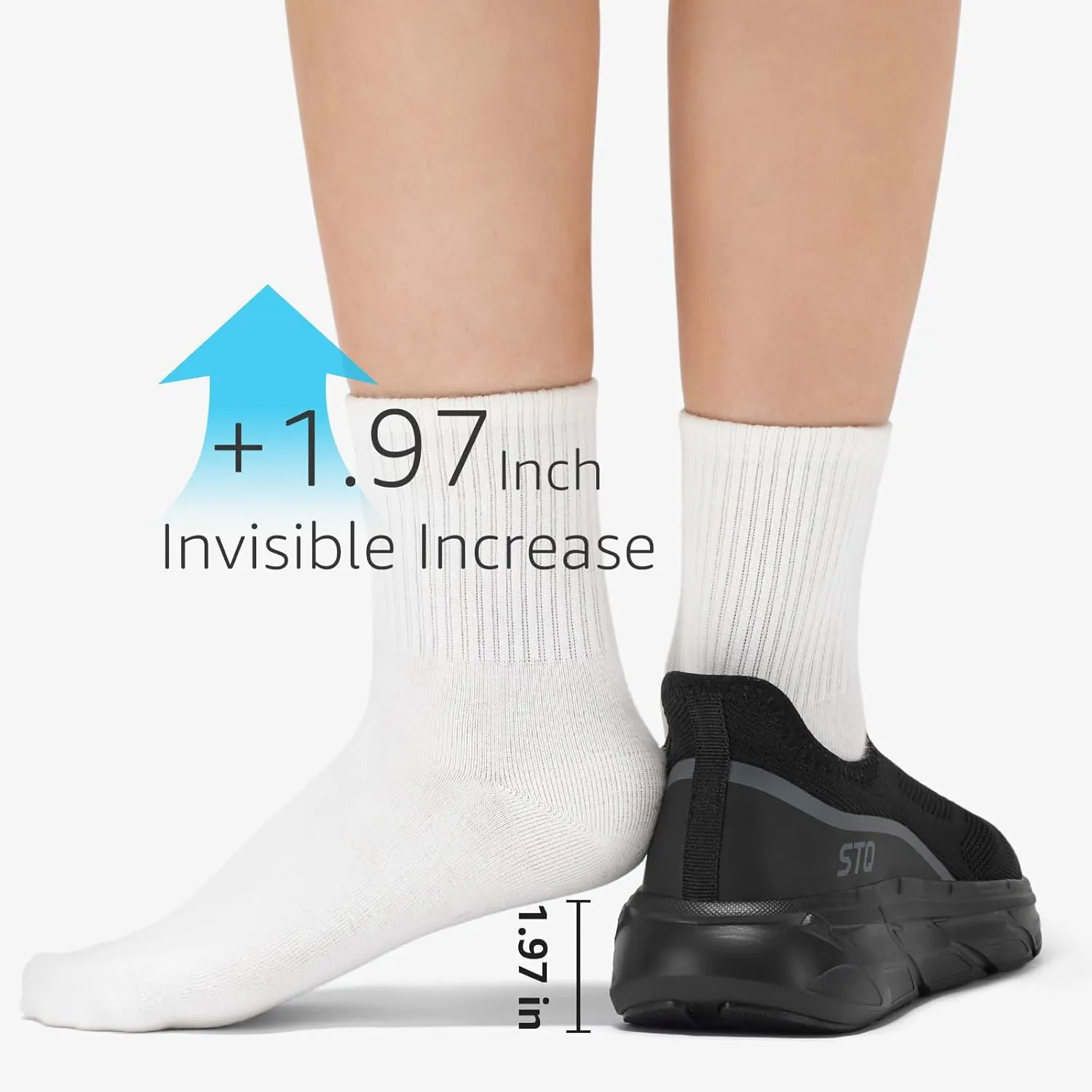 STQ Walking Shoes for Women Supportive Cushioned Mesh Shoes Casual Slip on Sneakers Orthopedic Arch Support Slip Resistant Work Shoes for Pregnancy Nurse Standing All Day