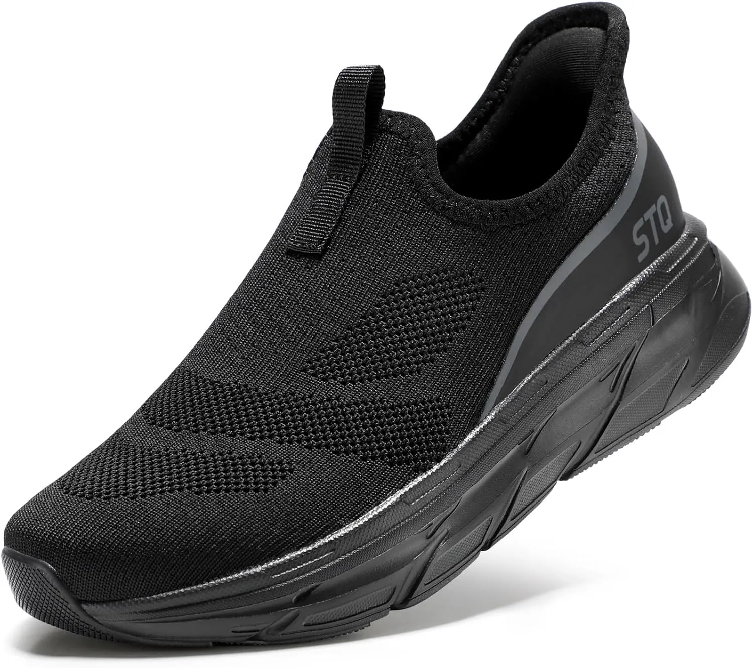 STQ Walking Shoes for Women Supportive Cushioned Mesh Shoes Casual Slip on Sneakers Orthopedic Arch Support Slip Resistant Work Shoes for Pregnancy Nurse Standing All Day