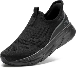 STQ Walking Shoes for Women Supportive Cushioned Mesh Shoes Casual Slip on Sneakers Orthopedic Arch Support Slip Resistant Work Shoes for Pregnancy Nurse Standing All Day