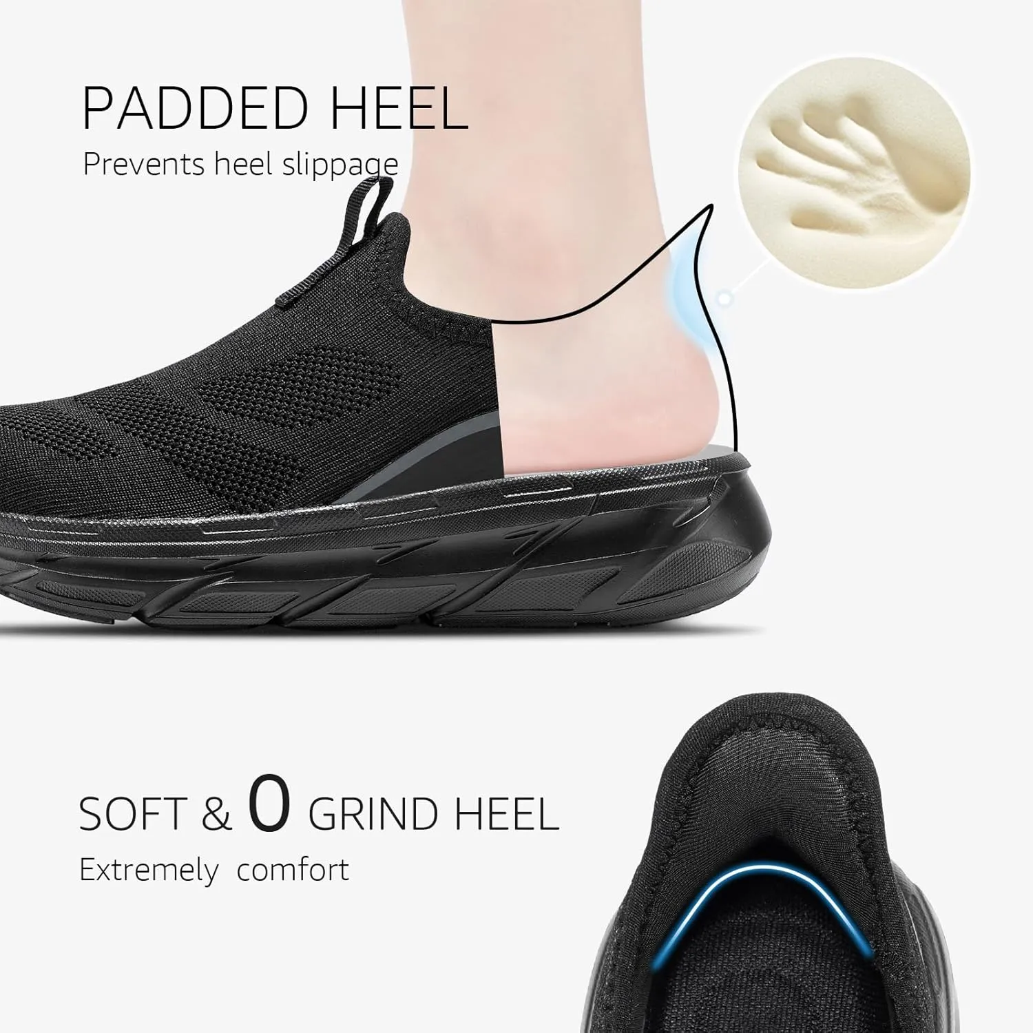 STQ Walking Shoes for Women Supportive Cushioned Mesh Shoes Casual Slip on Sneakers Orthopedic Arch Support Slip Resistant Work Shoes for Pregnancy Nurse Standing All Day