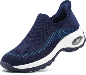 STQ Womens Slip on Walking Shoes Air Cushion Comfortable Supportive Orthopedic Nursing Sneakers for Plantar Fasciitis