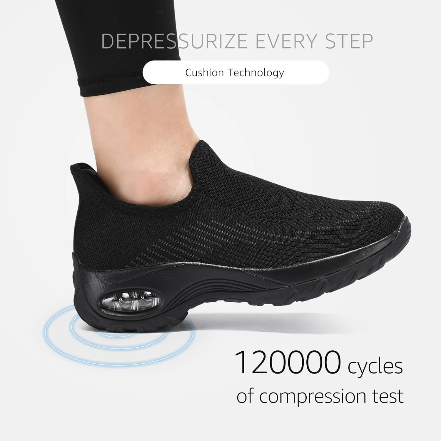 STQ Womens Slip on Walking Shoes Air Cushion Comfortable Supportive Orthopedic Nursing Sneakers for Plantar Fasciitis