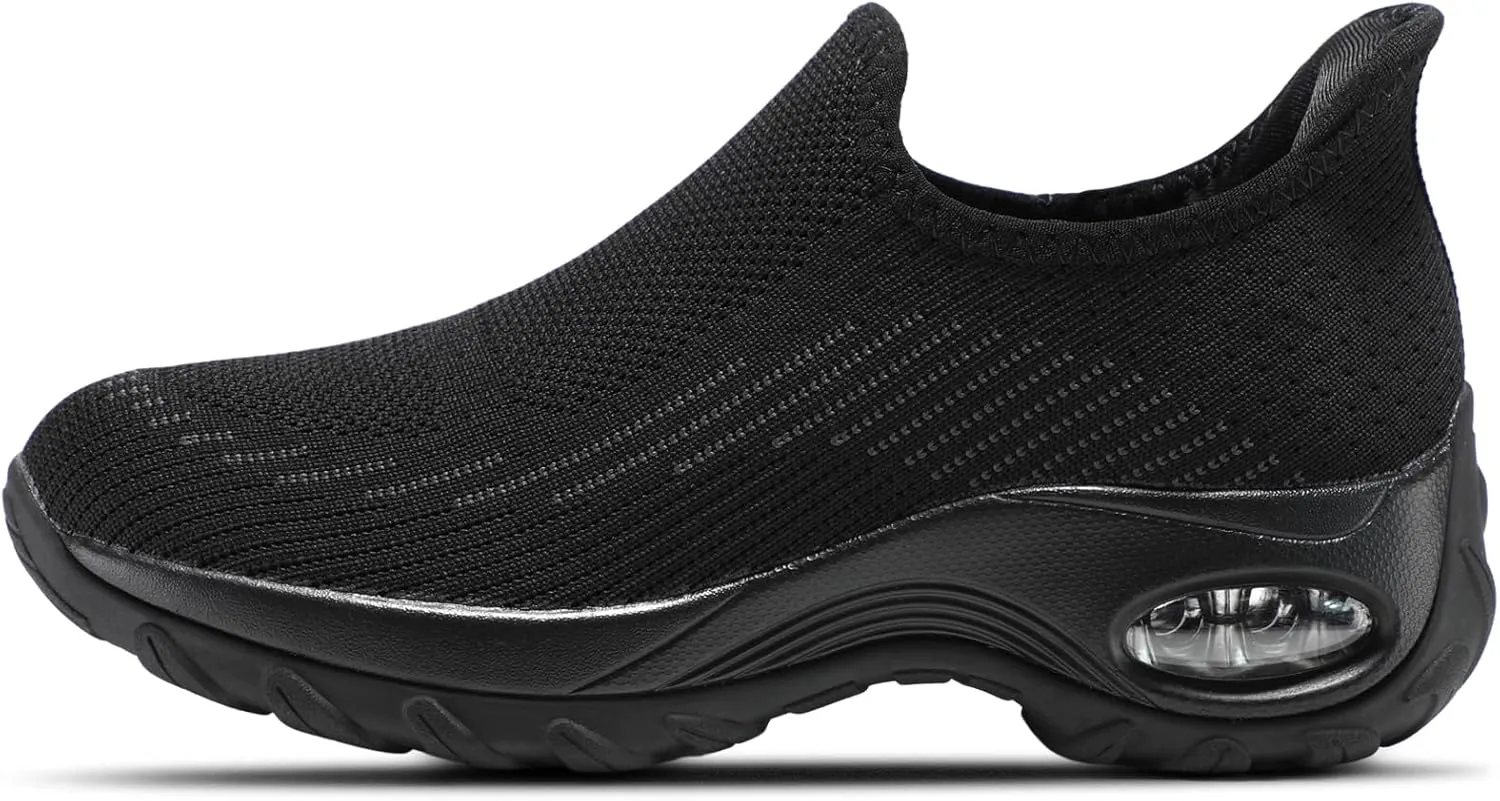 STQ Womens Slip on Walking Shoes Air Cushion Comfortable Supportive Orthopedic Nursing Sneakers for Plantar Fasciitis