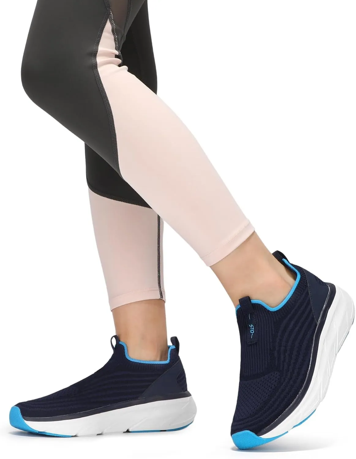STQ Women's Slip On Walking Tennis Shoes Cushion Comfortable Orthopedic Sneakers Breathable Non-Slip Athletic Gym Workout Shoe