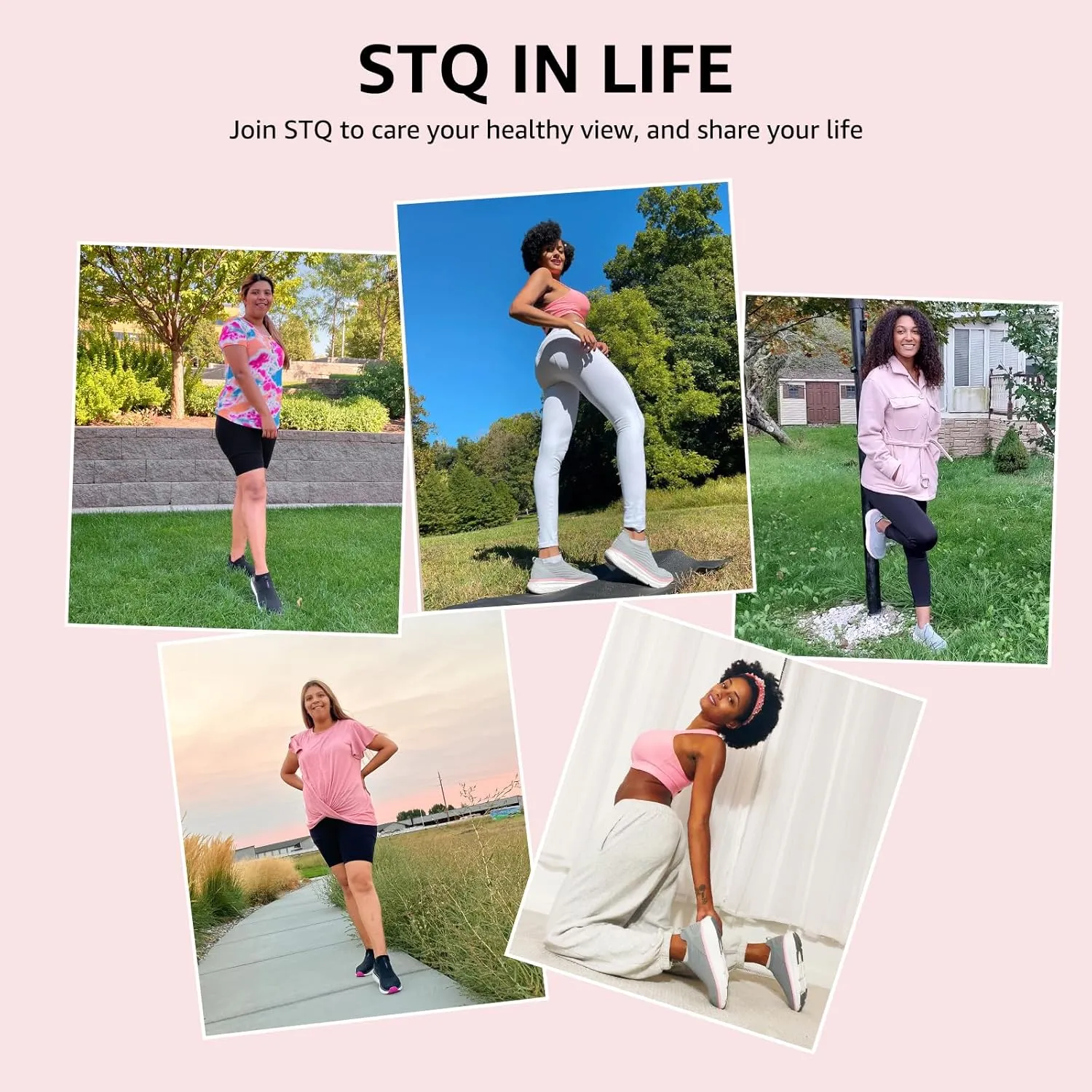 STQ Women's Slip On Walking Tennis Shoes Cushion Comfortable Orthopedic Sneakers Breathable Non-Slip Athletic Gym Workout Shoe
