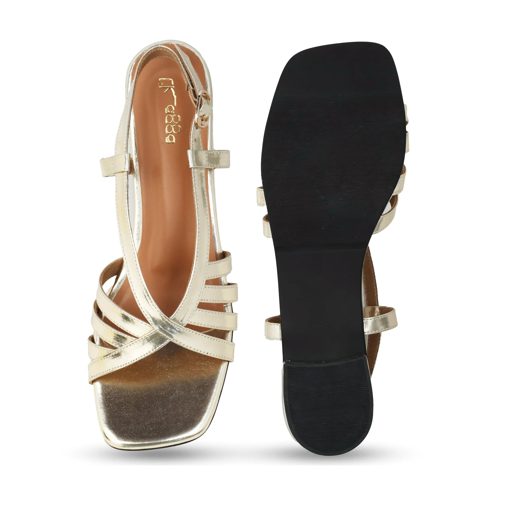 Strappy Gold Heels