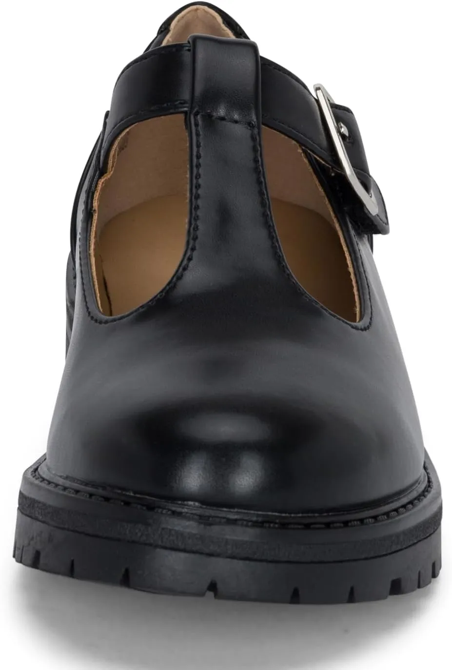 STYLISH S Belle-K ~ Little Kids Girls T-Strap Hook and Loop Low Heel Platform Mary Jane Dress Shoes