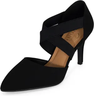 STYLISH S BOGO ~ Womens Pointed Toe Elastic Criss Cross Strap High Heel Dress Pumps