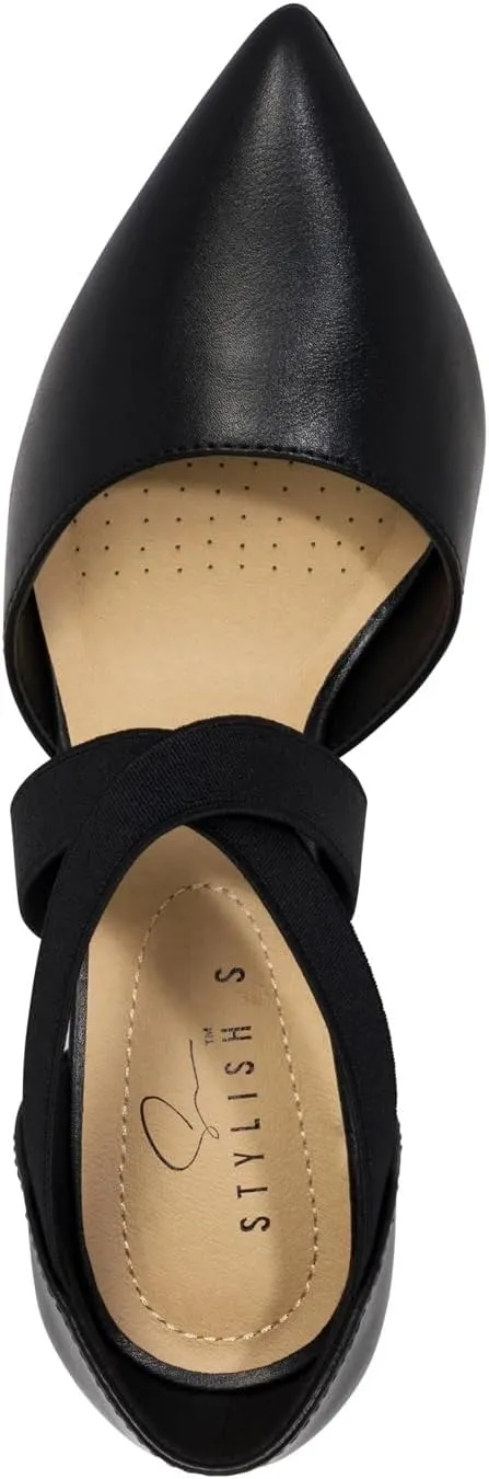 STYLISH S BOGO ~ Womens Pointed Toe Elastic Criss Cross Strap High Heel Dress Pumps