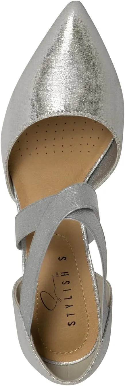 STYLISH S BOGO ~ Womens Pointed Toe Elastic Criss Cross Strap High Heel Dress Pumps