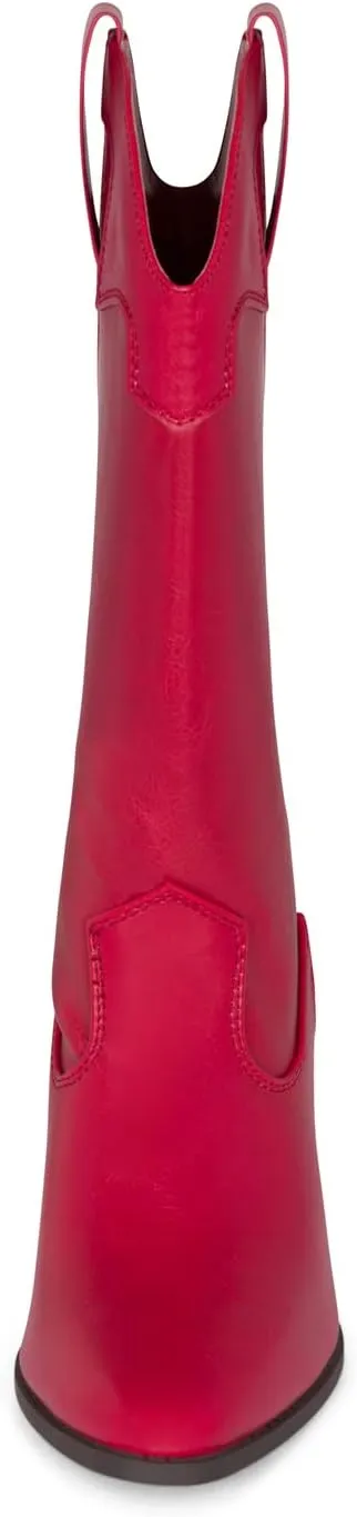 STYLISH S ONYX - Women's Western Cowgirl Stacked Heel Pointed Toe Mid Calf High Heel Boots