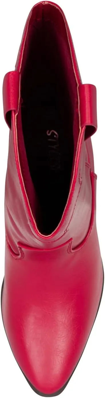 STYLISH S ONYX - Women's Western Cowgirl Stacked Heel Pointed Toe Mid Calf High Heel Boots