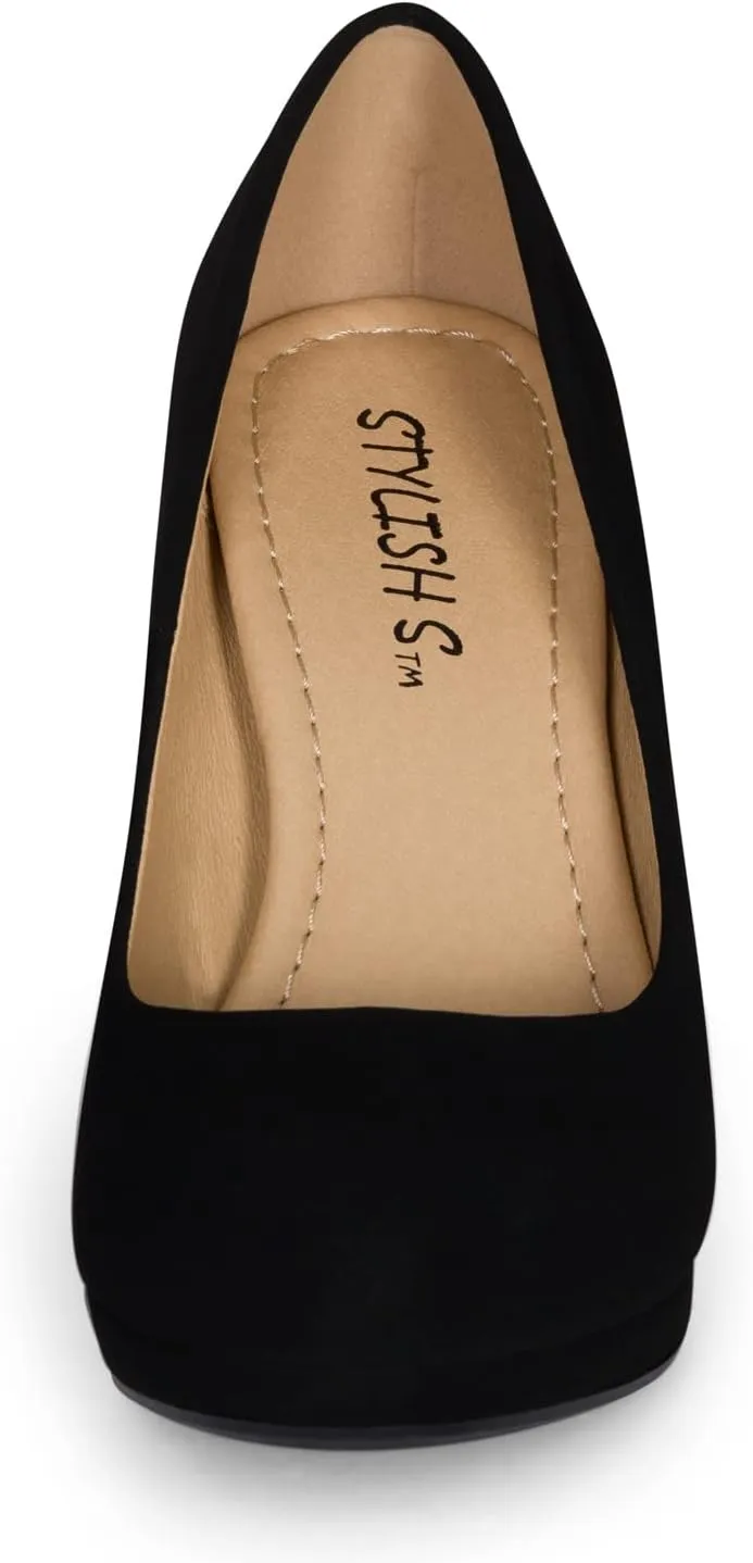 STYLISH S SAGE - Women's Classic Round Toe Platform High Heel Dress Pumps