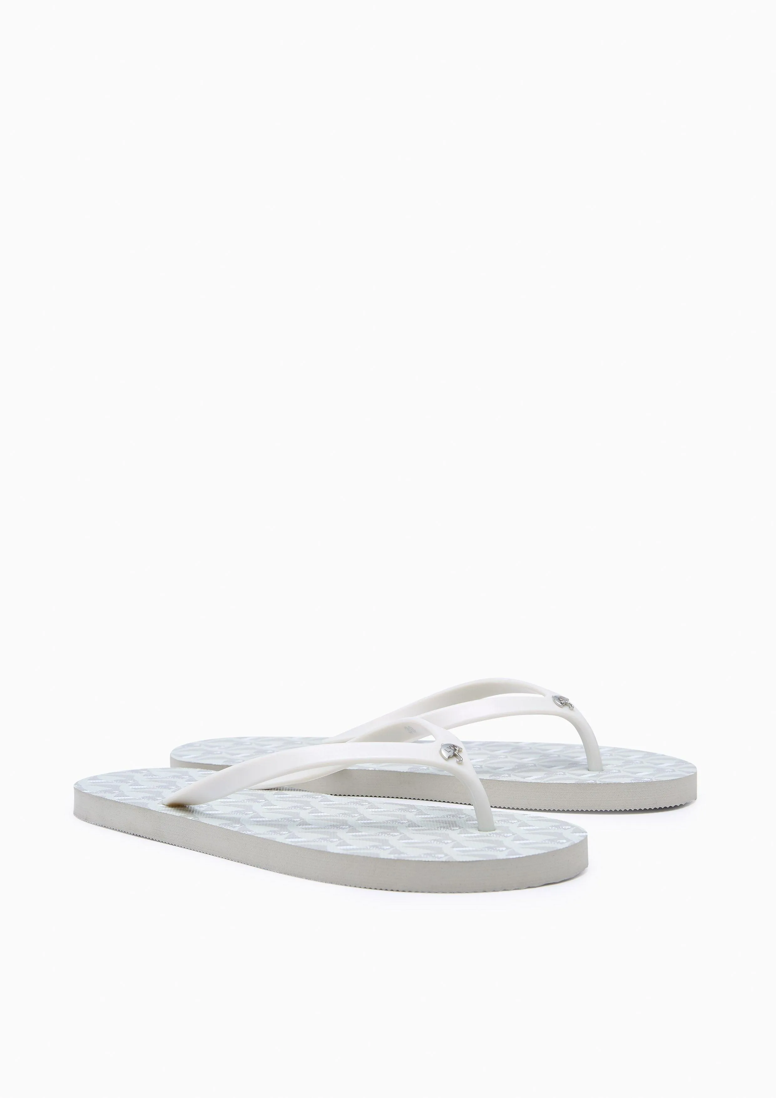 Summer Beach Flats And Sandals - Printed Grey