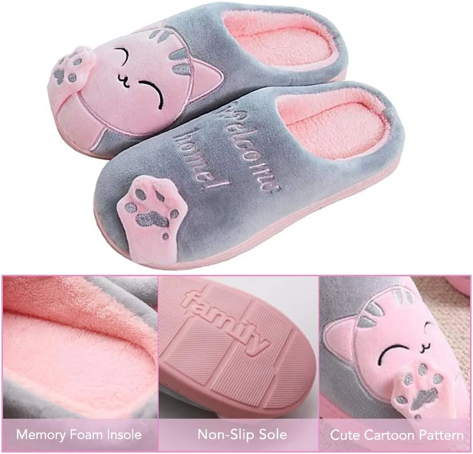 techcity Women's & Men's Comfort Memory Foam Slippers Breathable Fuzzy Slip on Clog House Shoes w/Indoor Outdoor Anti-Skid Sole