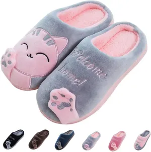 techcity Women's & Men's Comfort Memory Foam Slippers Breathable Fuzzy Slip on Clog House Shoes w/Indoor Outdoor Anti-Skid Sole