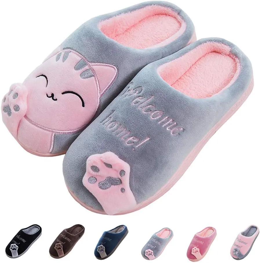 techcity Women's & Men's Comfort Memory Foam Slippers Breathable Fuzzy Slip on Clog House Shoes w/Indoor Outdoor Anti-Skid Sole