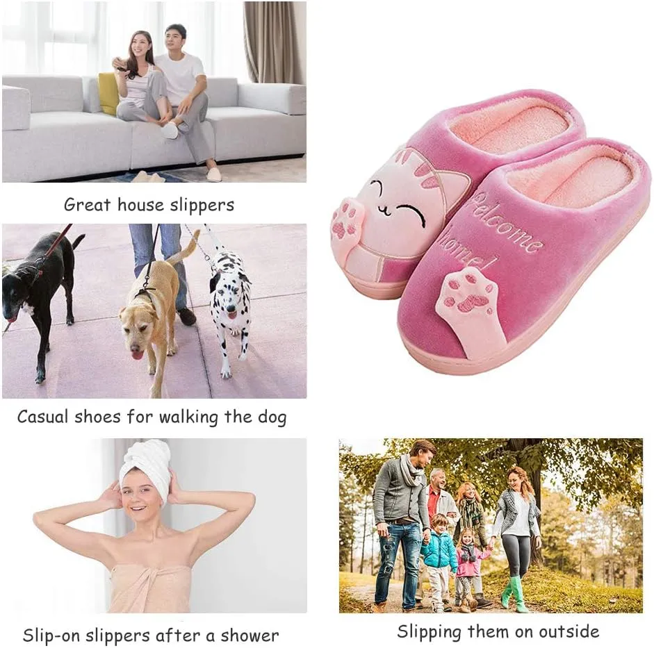 techcity Women's & Men's Comfort Memory Foam Slippers Breathable Fuzzy Slip on Clog House Shoes w/Indoor Outdoor Anti-Skid Sole