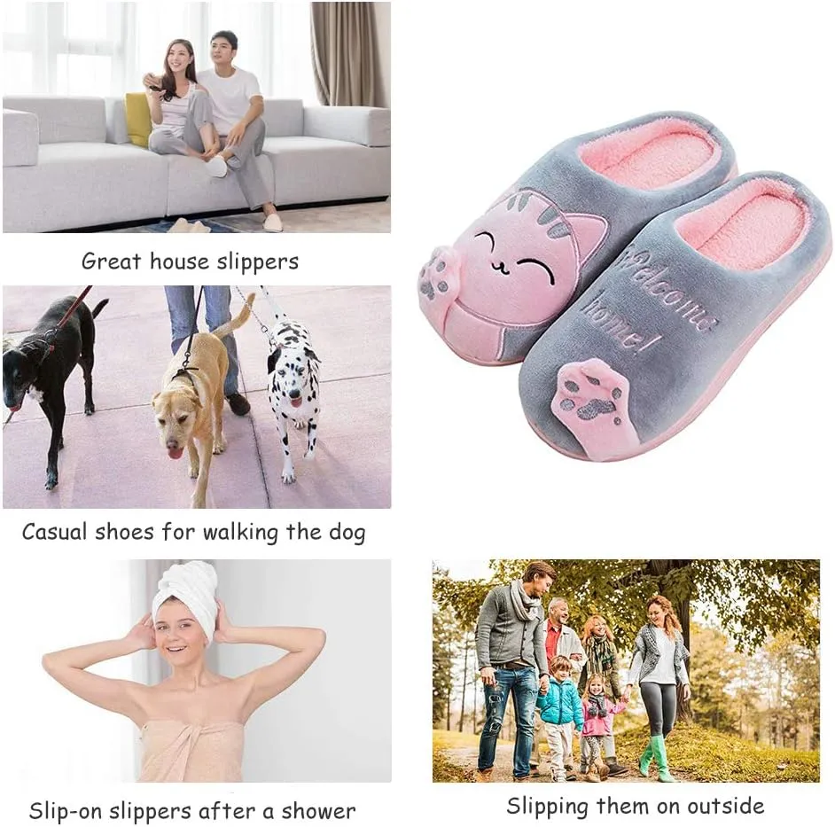 techcity Women's & Men's Comfort Memory Foam Slippers Breathable Fuzzy Slip on Clog House Shoes w/Indoor Outdoor Anti-Skid Sole