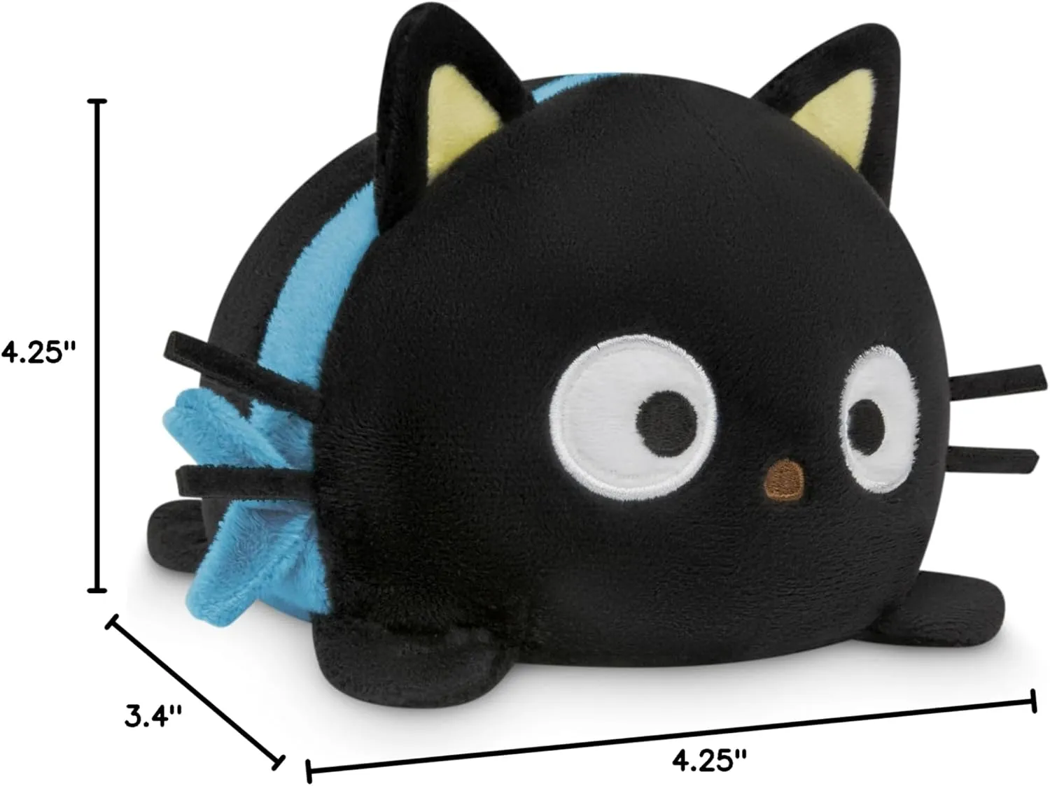 TeeTurtle - The Officially Licensed Original Sanrio Reversible Plushie - Chococat Plushie - Cute Sensory Fidget Stuffed Animals That Show Your Mood