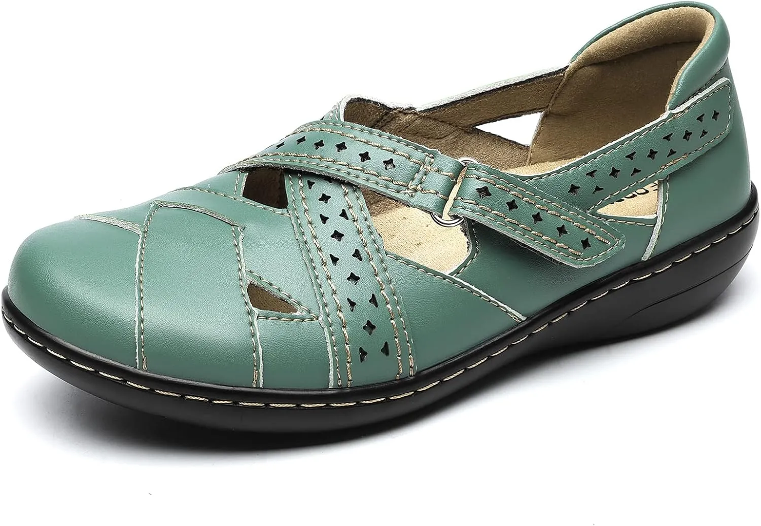 TERRIKAT Women's Casual Loafers Cute Slip On Comfort Walking Flats Leather Driving Moccasins Fashion Closed Toe Boat Shoes