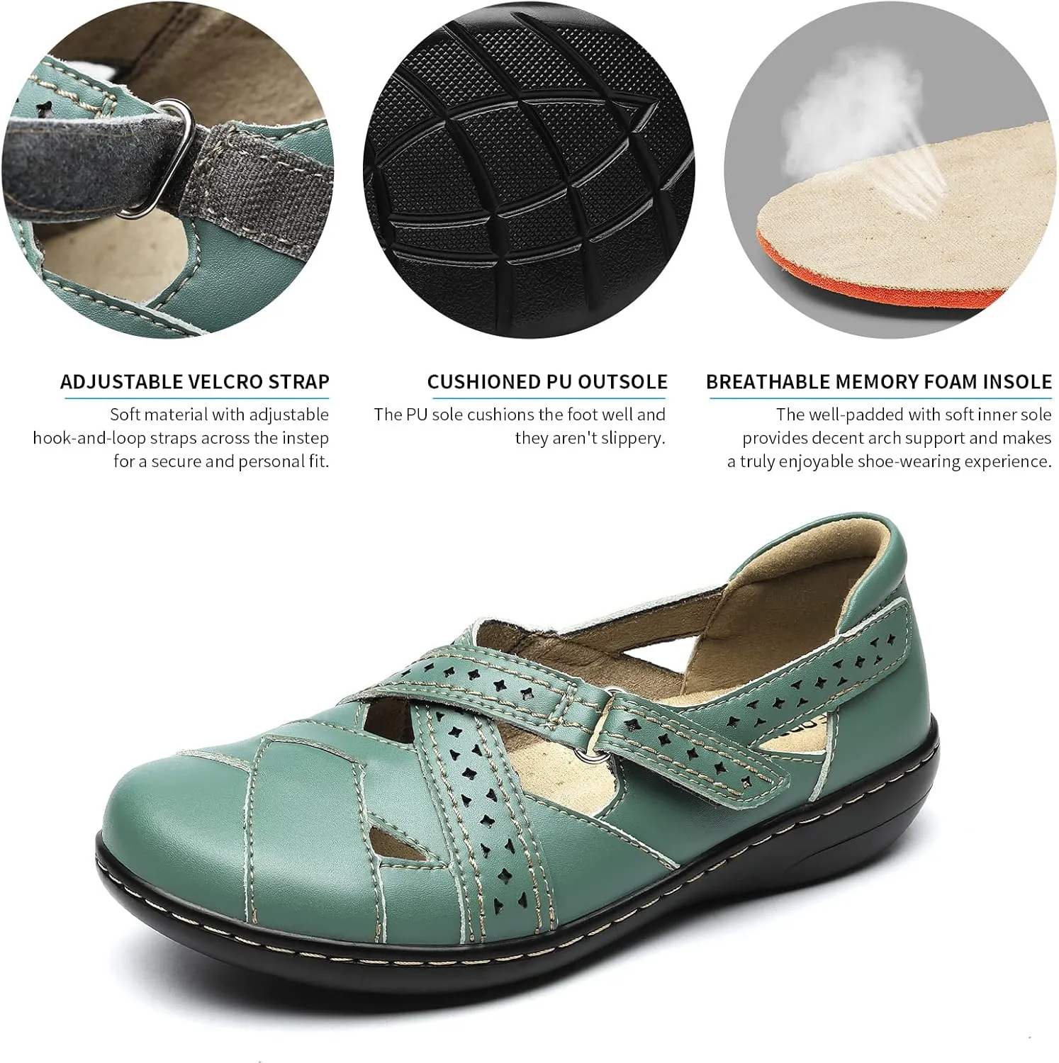 TERRIKAT Women's Casual Loafers Cute Slip On Comfort Walking Flats Leather Driving Moccasins Fashion Closed Toe Boat Shoes