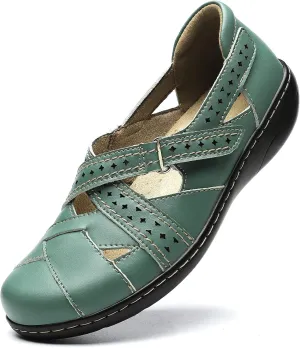 TERRIKAT Women's Casual Loafers Cute Slip On Comfort Walking Flats Leather Driving Moccasins Fashion Closed Toe Boat Shoes