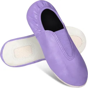 Toddler/Kids/Adult Gymnastic Goat Leather Slip-on Trampoline Tumbling Agility Gym Shoes - Rubber Sole