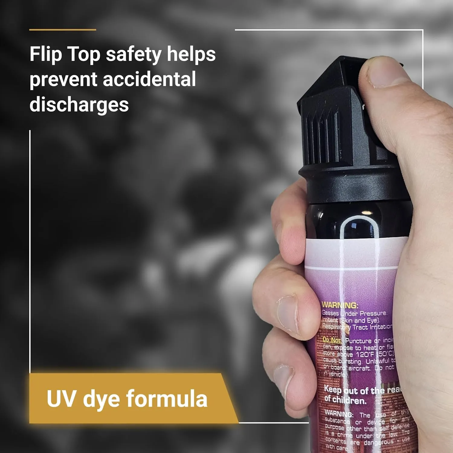 Tweaker Spray Self Defense OC Pepper Spray with UV Dye Up to 18-Foot Range - USA Made by Fith Ops