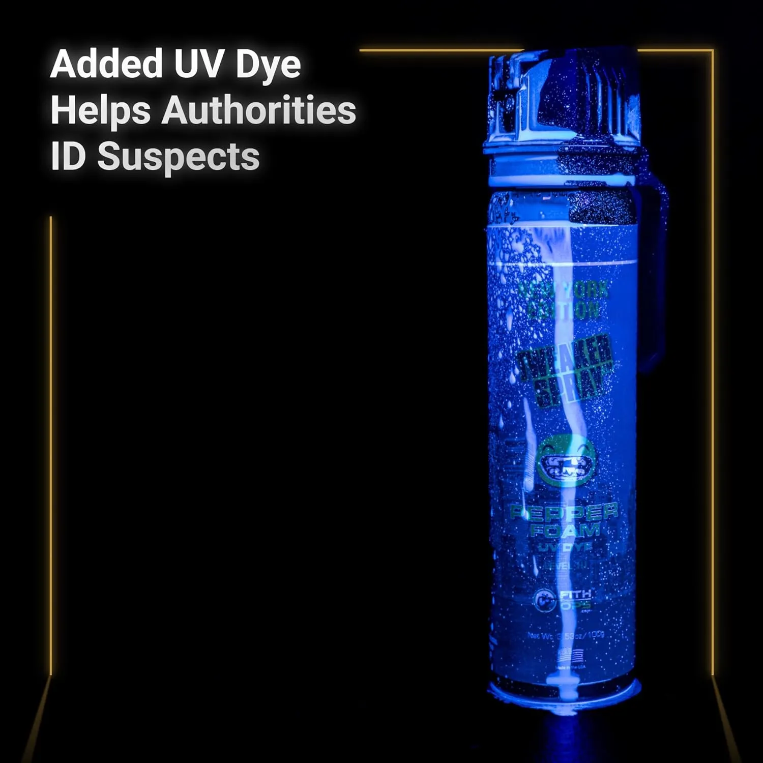 Tweaker Spray Self Defense OC Pepper Spray with UV Dye Up to 18-Foot Range - USA Made by Fith Ops