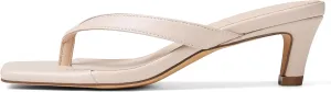 Uacllcau Kitten Heels Sandals for Women Square Open Toe Flip Flops Strappy Heels for Women Sandals Slides