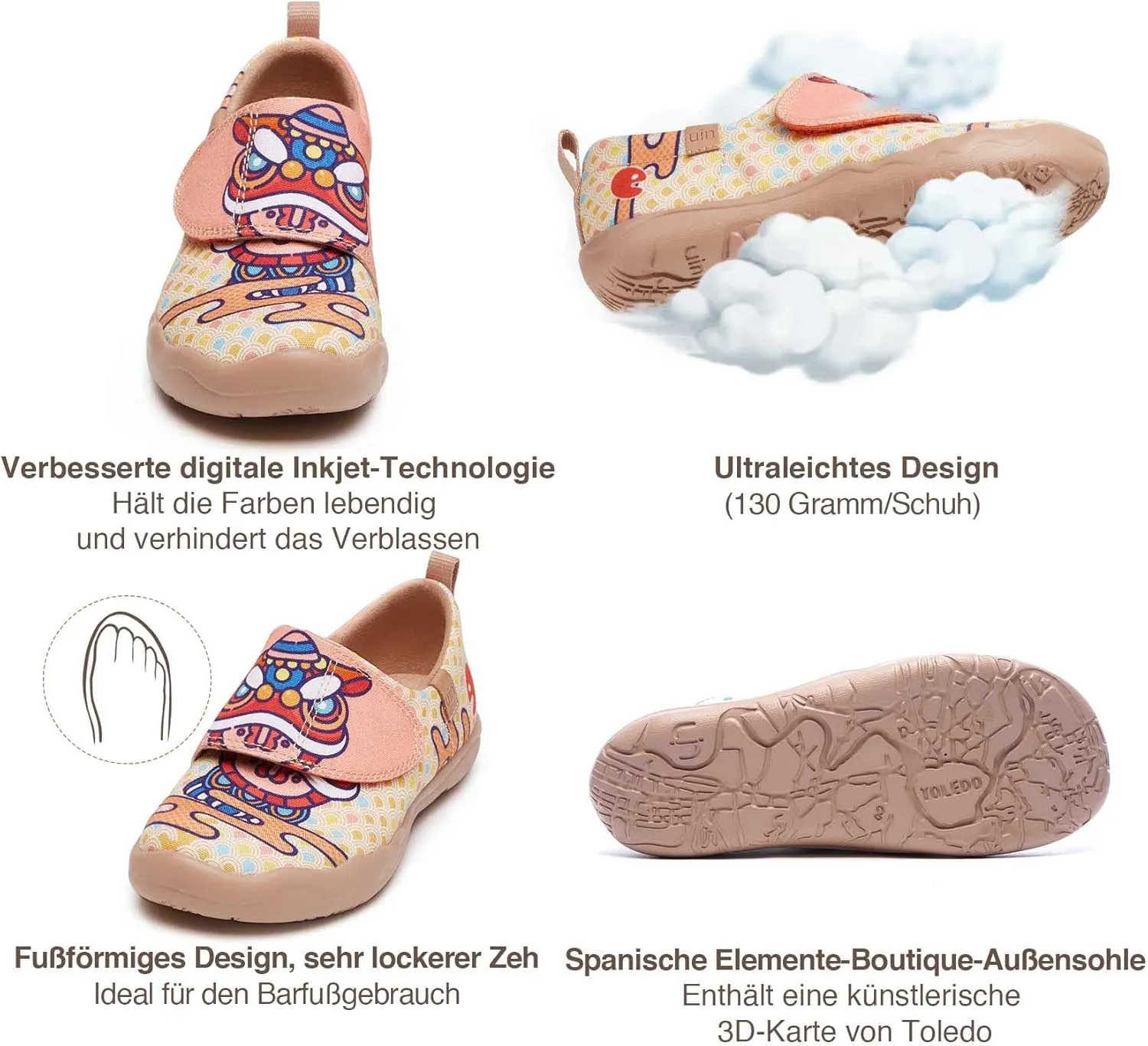 UIN Kid's The National Gallery Collaborative Collection Art Painted Travel Shoes