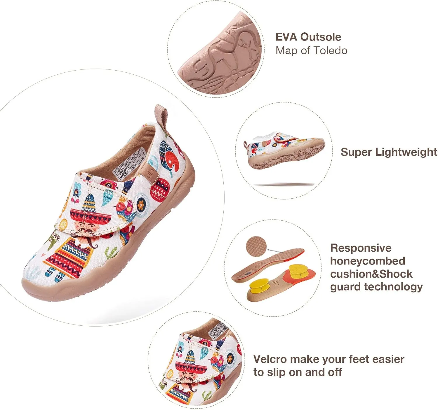 UIN Kid's Walking Shoes High Top Knitted Boots Casual Lightweight Comfort Fashion Sneaker Madrid