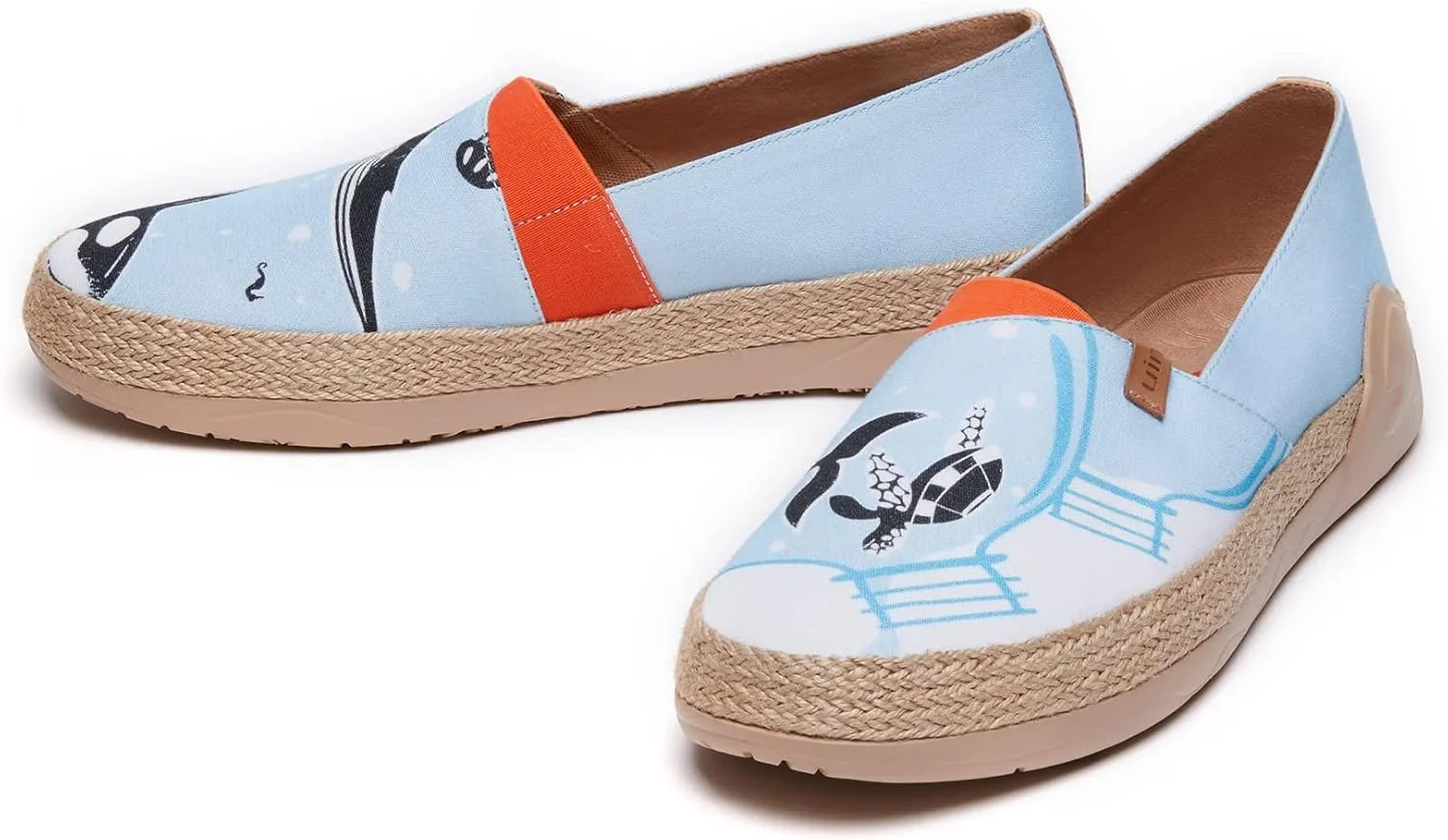 UIN Men's Espadrilles Slip OnsLightweight Walking Casual Loafers Comfortable Art Painted Travel Shoes Marbella Series